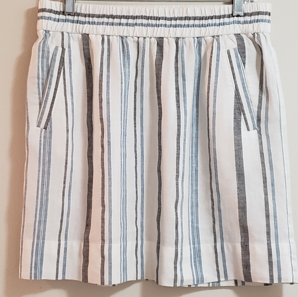 LOFT Skirt, Blue/Grey/Cream, Sz M